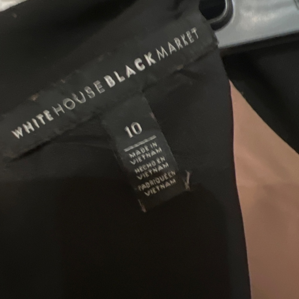 White House Black Market Tan and Black Colorblock Sheath Dress - Picture 3 of 4